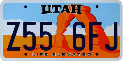 UT license plate Z556FJ