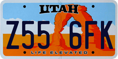 UT license plate Z556FK