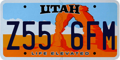 UT license plate Z556FM