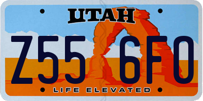 UT license plate Z556FO