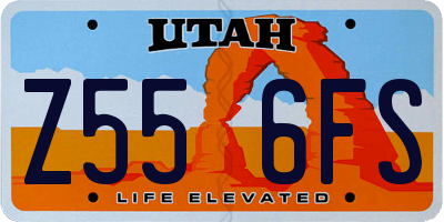 UT license plate Z556FS