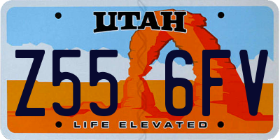 UT license plate Z556FV