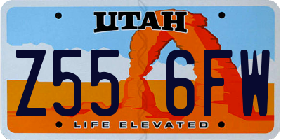 UT license plate Z556FW