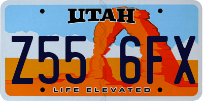 UT license plate Z556FX