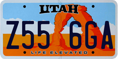UT license plate Z556GA