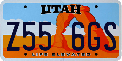 UT license plate Z556GS