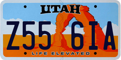 UT license plate Z556IA