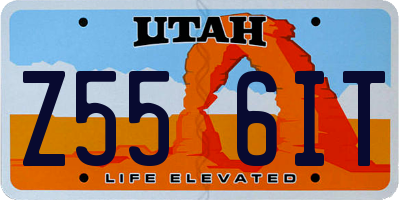 UT license plate Z556IT