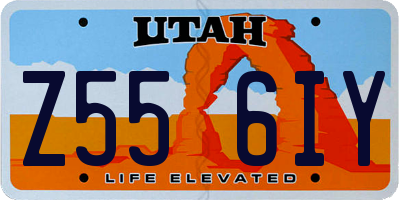 UT license plate Z556IY