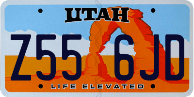 UT license plate Z556JD