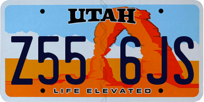 UT license plate Z556JS