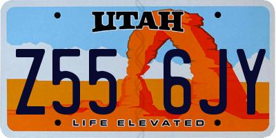 UT license plate Z556JY