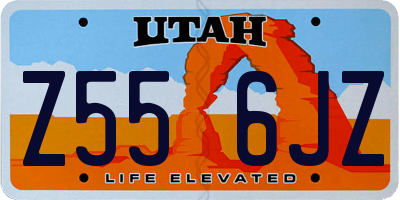 UT license plate Z556JZ