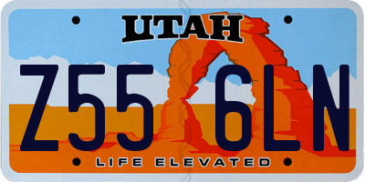 UT license plate Z556LN