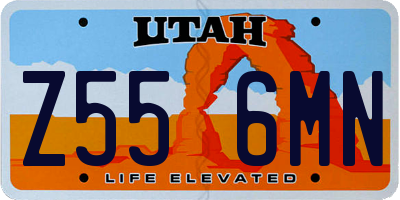 UT license plate Z556MN