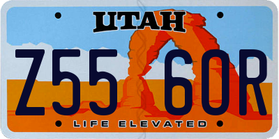 UT license plate Z556OR