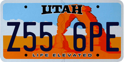 UT license plate Z556PE