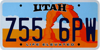 UT license plate Z556PW