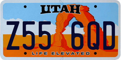 UT license plate Z556QD