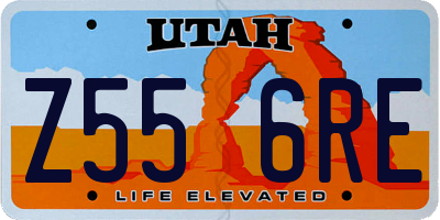 UT license plate Z556RE