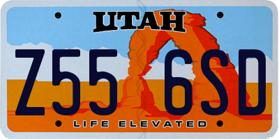 UT license plate Z556SD