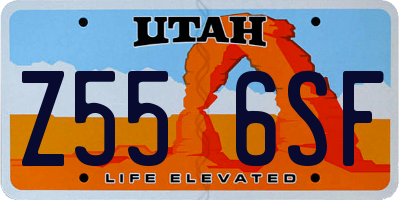 UT license plate Z556SF