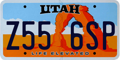 UT license plate Z556SP