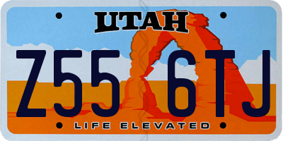UT license plate Z556TJ