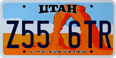 UT license plate Z556TR