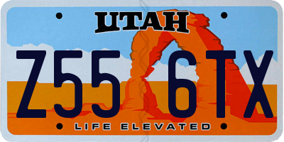 UT license plate Z556TX