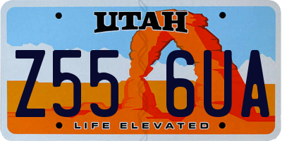 UT license plate Z556UA