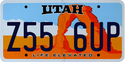 UT license plate Z556UP