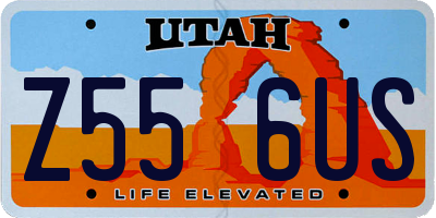UT license plate Z556US