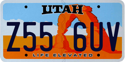 UT license plate Z556UV