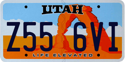 UT license plate Z556VI