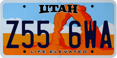 UT license plate Z556WA