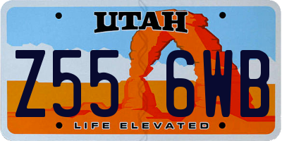UT license plate Z556WB