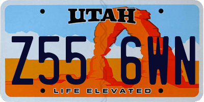 UT license plate Z556WN