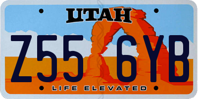 UT license plate Z556YB