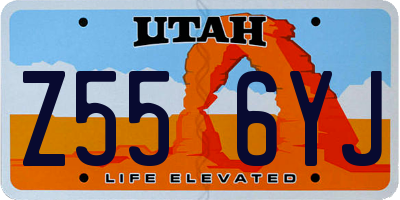 UT license plate Z556YJ