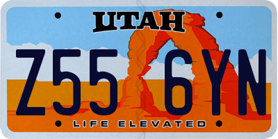 UT license plate Z556YN