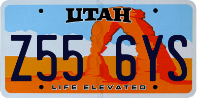 UT license plate Z556YS