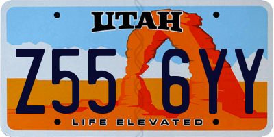 UT license plate Z556YY