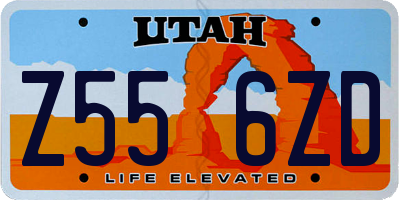 UT license plate Z556ZD