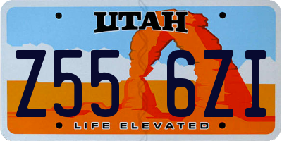 UT license plate Z556ZI