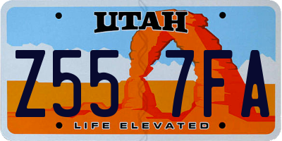 UT license plate Z557FA