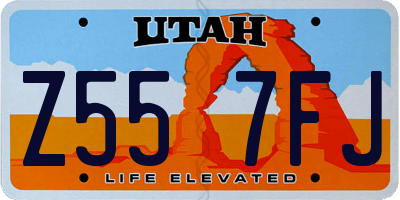 UT license plate Z557FJ