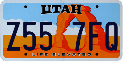 UT license plate Z557FQ