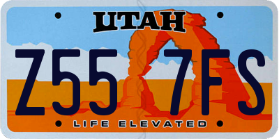 UT license plate Z557FS