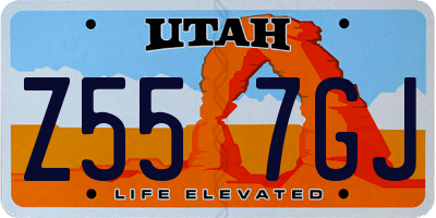 UT license plate Z557GJ
